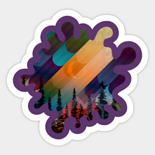 Colorful Night Sky Sticker